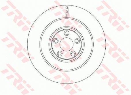 Тормозной диск задний левая/правая JAGUAR XF, XF SPORTBRAKE, XJ, XK 5.0 01.09- TRW DF6654S (фото 1)