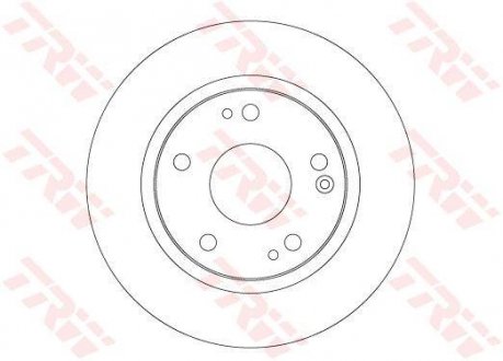 Тормозной диск задний левая/правая (высокоуглеродистая) HONDA CIVIC X 1.0 02.17- TRW DF6704 (фото 1)