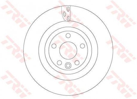 Гальмівний диск задній ліва/права JAGUAR F-PACE, I-PACE 2.0-Electric 09.15- TRW DF6706S