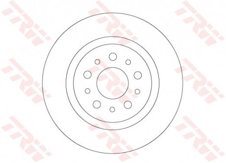 Диск тормозной задний левая/правая FIAT 500L, TIPO 1.3D-1.6D 09.13- TRW DF6714 (фото 1)