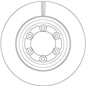 Фото автозапчастини гальмівний диск TRW DF6736S (фото 1)