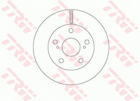 Тормозной диск передняя левая/правая TOYOTA HILUX VII 2.5D 11.04-05.15 TRW DF6782S