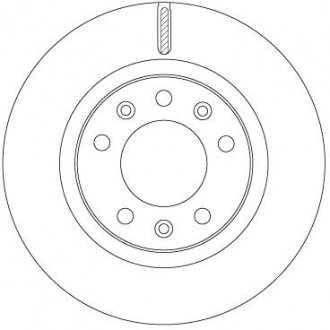 Фото автозапчастини гальмівний диск передня ліва/права PEUGEOT 308 II 1.2-2.0D 09.13- TRW DF6785