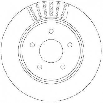 Тормозной диск задний левая/правая NISSAN LEAF, X-TRAIL; RENAULT KOLEOS II 1.6-Electric 04.14- TRW DF6789