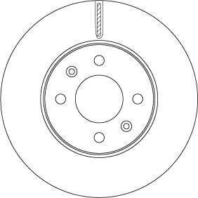 Фото автозапчасти тормозной диск передняя левая/правая HYUNDAI ACCENT, I20, I20 ACTIVE; KIA RIO IV 1.0-1.4D 11.14- TRW DF6794