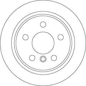 Тормозной диск задний левая/правая MINI (F55), (F56), (F57), CLUBMAN (F54) 1.2-2.0D 09.13- TRW DF6795 (фото 1)