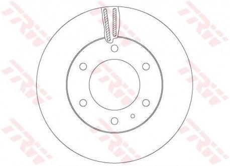 Тормозной диск передняя левая/правая FORD RANGER 2.2D/2.5/3.2D 04.11- TRW DF6812S (фото 1)