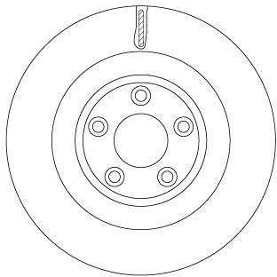 Тормозной диск задний левая/правая JAGUAR F-TYPE 2.0/3.0/5.0 10.12- TRW DF6816S