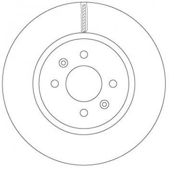 Тормозной диск передняя левая/правая HYUNDAI I20 ACTIVE, I20 II; KIA RIO IV 1.0-1.4D 11.14- TRW DF6842