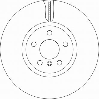 Гальмівний диск передня ліва/права MINI (F56), (F57), CLUBMAN (F54), COUNTRYMAN (F60) 2.0 03.15- TRW DF6845S (фото 1)