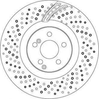 Гальмівний диск MERCEDES SLC (R172) 3.0 01.16- TRW DF6862S (фото 1)