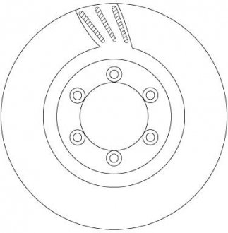 Тормозной диск передняя левая/правая SSANGYONG REXTON / REXTON II 2.3-3.2 04.02- TRW DF6881