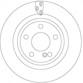 Тормозной диск задний левая/правая INFINITI Q30 2.0 11.15- TRW DF6887 (фото 1)