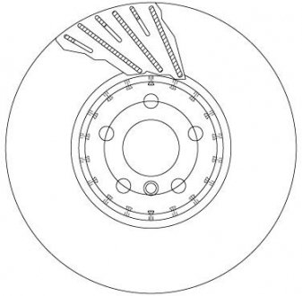 Двухчастный тормозной диск передний правая (высокоуглеродистый) GRAN TURISMO (G32), 7 (G11, G12) 1.6-3.0H 07.15- TRW DF6891S (фото 1)
