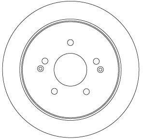 Тормозной диск задний левая/правая SSANGYONG ACTYON SPORTS II, KORANDO 2.0/2.0D/2.2D 11.10- TRW DF6901 (фото 1)