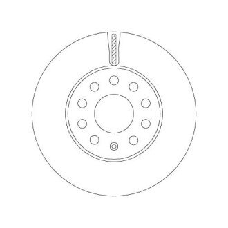 Фото автозапчастини гальмівний диск передня ліва/права AUDI A3; SEAT LEON, LEON SC, LEON ST; SKODA OCTAVIA III; Volkswagen GOLF ALLTRACK VII, GOLF SPORTSVAN VII, GOLF VII 1.0-2.0D 08.12- TRW DF6903S