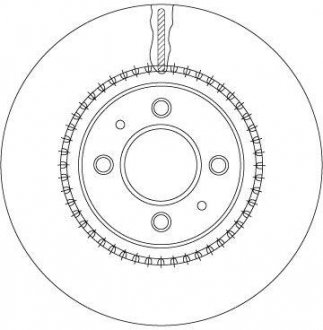 Тормозной диск передняя левая/правая KIA RIO III 1.1D-1.4 09.11- TRW DF6904