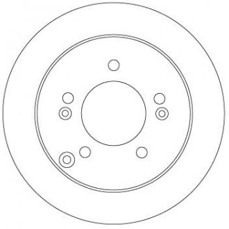 Тормозной диск задний левая/правая KIA MAGENTIS 2.7 11.05- TRW DF6919