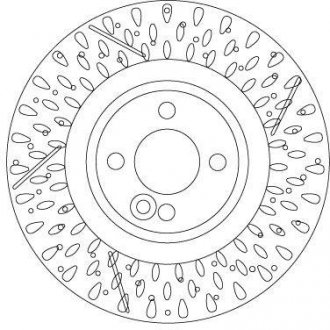 Тормозной диск передняя левая/правая (высокоуглеродистая) MINI (R56), (R57), (R58), (R59), CLUBMAN (R55) 1.4-2.0D 09.06-06.15 TRW DF6930S