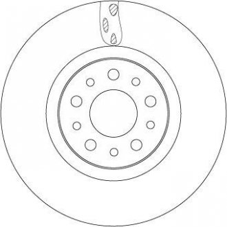 Тормозной диск передняя левая/правая FIAT TIPO 1.4/1.4LPG/1.6D 03.16- TRW DF6933 (фото 1)