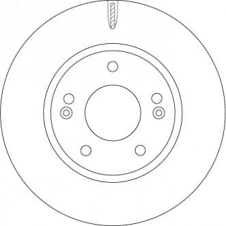 Тормозной диск передняя левая/правая HYUNDAI IONIQ; KIA NIRO 1.6H/Electric 03.16- TRW DF6936