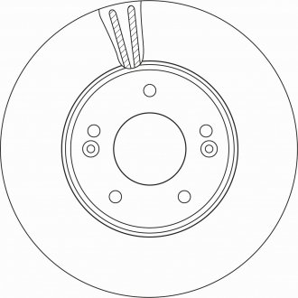 Гальмівний диск передня ліва/права HYUNDAI I30; KIA CEED 1.0-1.6DH 11.16- TRW DF6966