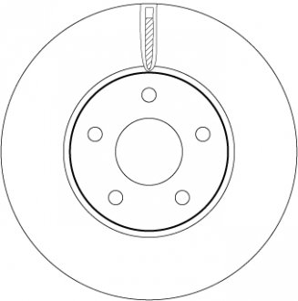 Тормозной диск передний левый/правый FORD FOCUS IV 1.0-2.0D 01.18- TRW DF6975 (фото 1)