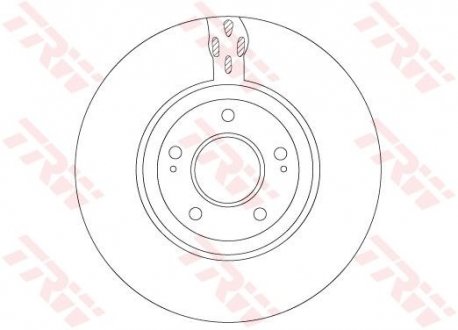 Тормозной диск передняя левая/правая MITSUBISHI LANCER VII 2.0 03.04-09.07 TRW DF7302S (фото 1)