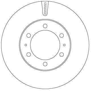 Гальмівний диск передня ліва/права TOYOTA 4 RUNNER IV, FJ CRUISER, HILUX VII, HILUX VIII 2.4D-4.7 08.02- TRW DF7827S