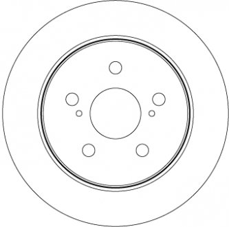 Тормозной диск задний левая/правая LEXUS ES, NX, UX; TOYOTA CAMRY, C-HR, RAV 4 V, YARIS 1.2-3.5 07.14- TRW DF8335 (фото 1)