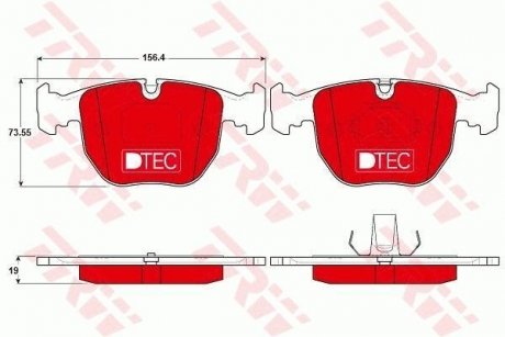 Керамические тормозные колодки передняя BMW 5(E39), 7(E38), X3(E83), X5(E53) 2.0D-4.9 03.94-08.11 TRW GDB1261DTE