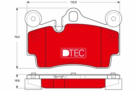 Фото автозапчасти керамические тормозные колодки задний AUDI Q7; PORSCHE CAYENNE; Volkswagen TOUAREG 3.0-6.0D 09.02-08.15 TRW GDB1653DTE