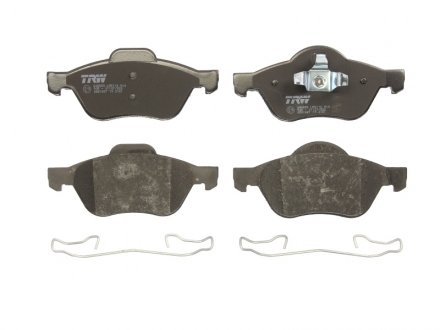 Комплект тормозных колодок передняя (с комплектующими) RENAULT CLIO III, GRAND SCENIC II, MEGANE I, MEGANE II, SCENIC II 1.4-2.0D 03.99- TRW GDB1687