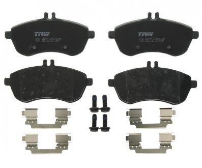 Комплект тормозных колодок передняя (с комплектующими; с винтами тормозного суппорта) E (W211) 1.6-3.5 04.06- TRW GDB1736 (фото 1)