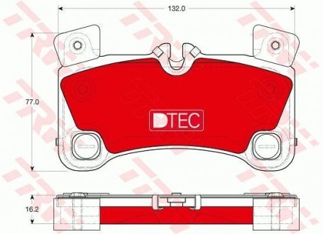 Керамічні гальмівні накладки задній AUDI Q7; PORSCHE CAYENNE; Volkswagen TOUAREG 3.0-6.0D 08.04-08.15 TRW GDB1775DTE