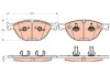 Фото автозапчастини комплект гальмівних колодок передн. BMW 5 (E60), 6 (E63), 6 (E64) 5.0 09.04-08.10 TRW GDB2026 (фото 2)