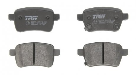 Комплект гальмівних колодок задній (з акустичним датчиком зносу) FIAT 500L 1.4/1.4LPG/1.6D 09.12- TRW GDB2032 (фото 1)