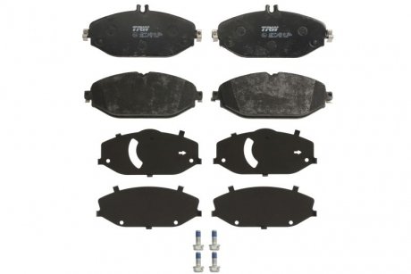 Комплект гальмівних колодок передній (з комплектуючими; з гвинтами гальмівного супорта) MERCEDES C (A205), C (C205), C T-MODEL (S205), C (W205), E (A238), E ALL-TERRAIN (S213) 2.0-2.2DH 02.14- TRW GDB2097 (фото 1)