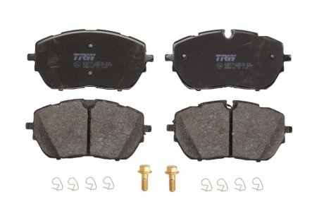 Комплект гальмівних колодок передня (з комплектуючими; з гвинтами гальмівного супорта) PEUGEOT 3008, 308 II, 508 II 1.2-2.0D 11.13- TRW GDB2121 (фото 1)
