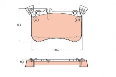 Комплект тормозных колодок передняя MERCEDES A (W176) 2.0 06.13-05.18 TRW GDB2229