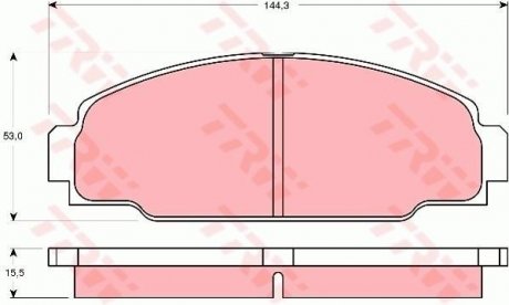 Фото автозапчасти комплект тормозных колодок передняя TOYOTA DYNA, DYNA 150 2.0-3.4D 09.84-07.01 TRW GDB3090