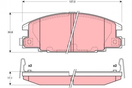 Фото автозапчасти комплект тормозных колодок передн. ISUZU D-MAX I; OPEL CAMPO, FRONTERA A 2.5D/3.1D 12.92-06.12 TRW GDB3161