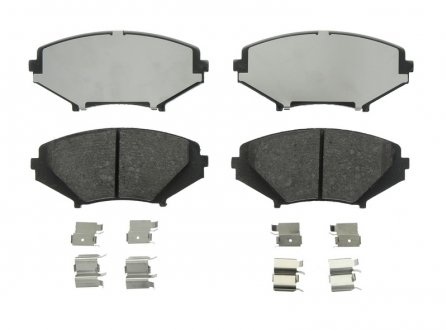 Комплект гальмівних колодок передня (з комплектуючими; з акустичним датчиком зносу) MAZDA RX-8 1.3 08.03-06.12 TRW GDB3356 (фото 1)