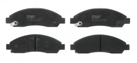 Комплект тормозных колодок передняя (с акустическим датчиком износа) ISUZU D-MAX I; MITSUBISHI LANCER VIII 2.0/2.5D/3.0D 05.02- TRW GDB3466 (фото 1)