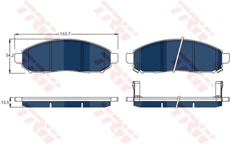 Фото автозапчасти гальмівні колодки, дискові TRW GDB3520BTE