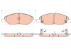 Фото автозапчастини комплект гальмівних колодок передня (з акустичним датчиком зносу) NISSAN CUBE, LATIO, MICRA II, MICRA III, NOTE, TIIDA, VERSA I 1.0-1.8 08.92- TRW GDB3577 (фото 1)