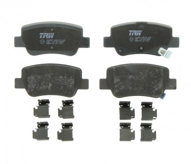 Комплект тормозных колодок задний (с комплектующими; с акустическим датчиком износа) TOYOTA AVENSIS 1.6-2.2D 11.08- TRW GDB4175