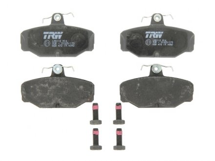 Комплект тормозных колодок задний (с комплектующими, с винтами тормозного суппорта) FORD ESCORT V TRW GDB472 (фото 1)