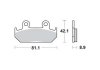 Фото автозапчасти тормозные колодки шоссейные sinter HONDA CB, CBR, CBX, NSR, VFR, VT, XRV 250-750 1986- TRW MCB562SV (фото 1)