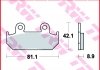 Фото автозапчасти тормозные колодки шоссейные sinter HONDA CB, CBR, CBX, NSR, VFR, VT, XRV 250-750 1986- TRW MCB562SV (фото 2)